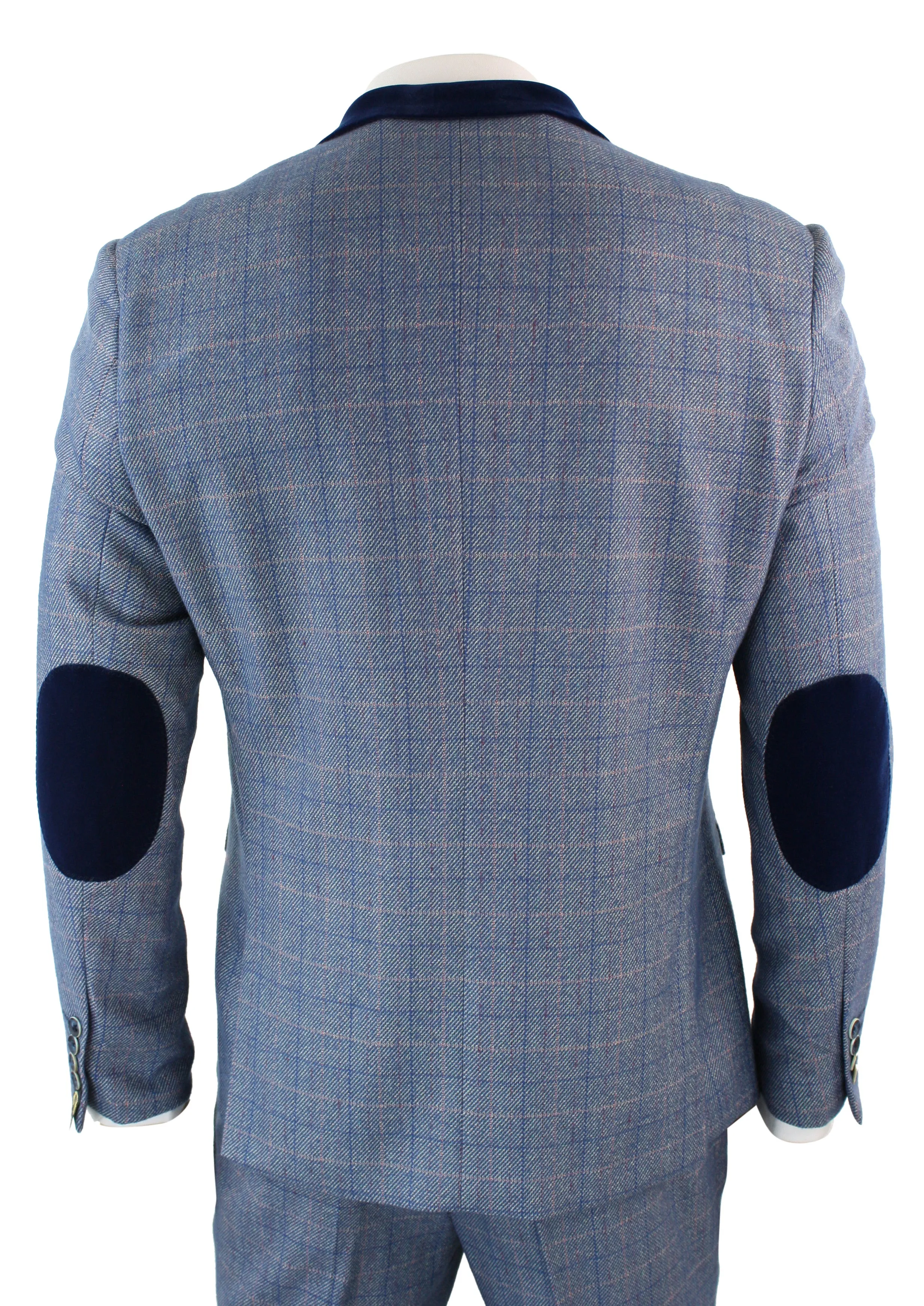 Hilton Blue Check 3 Piece Suit