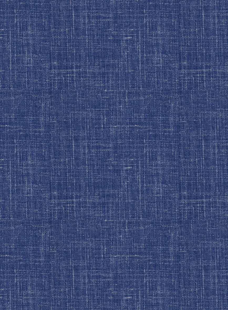 Italian Murano Cobalt Blue Wool Linen Suit