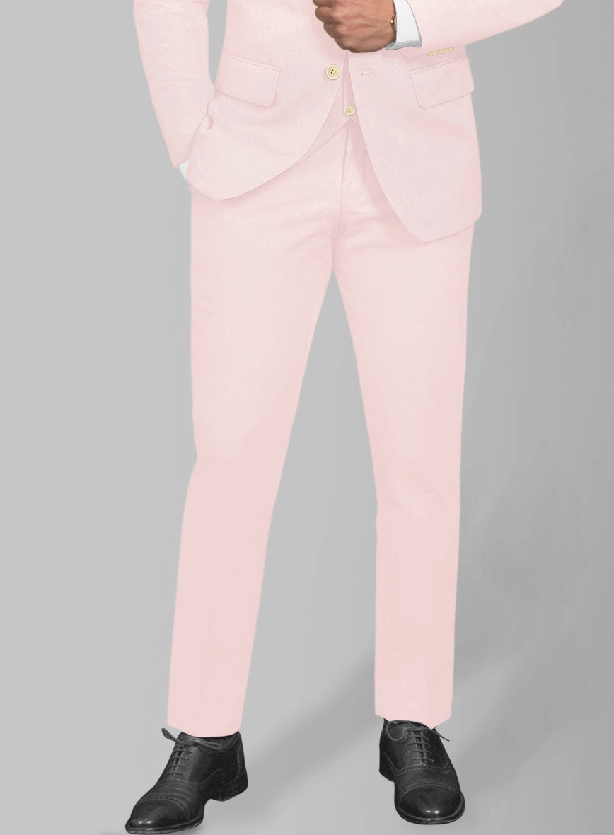 Italian Pale Pink Cotton Stretch Suit