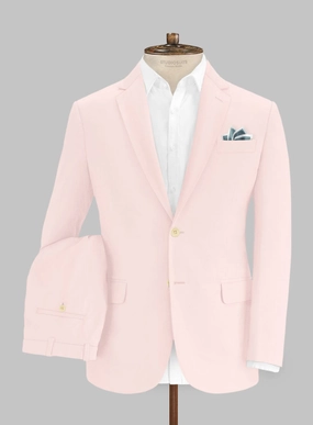 Italian Pale Pink Cotton Stretch Suit
