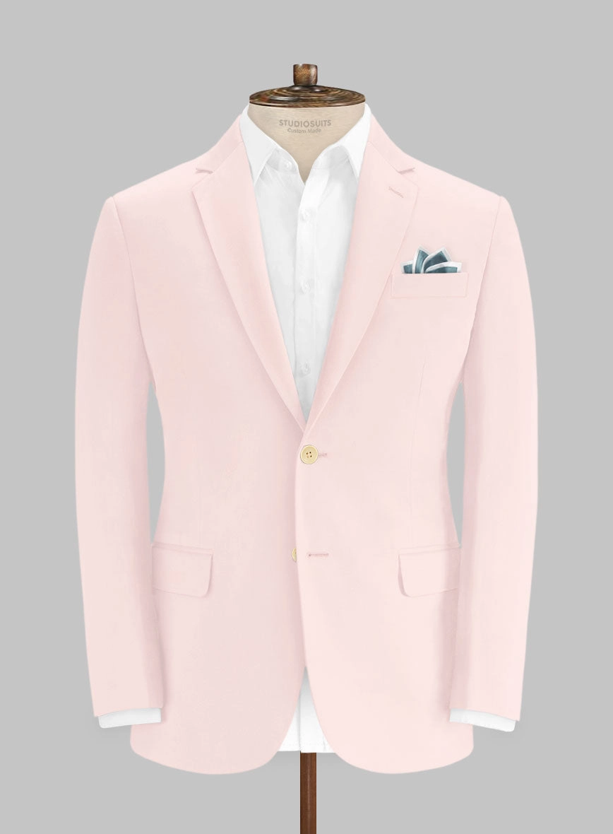 Italian Pale Pink Cotton Stretch Suit