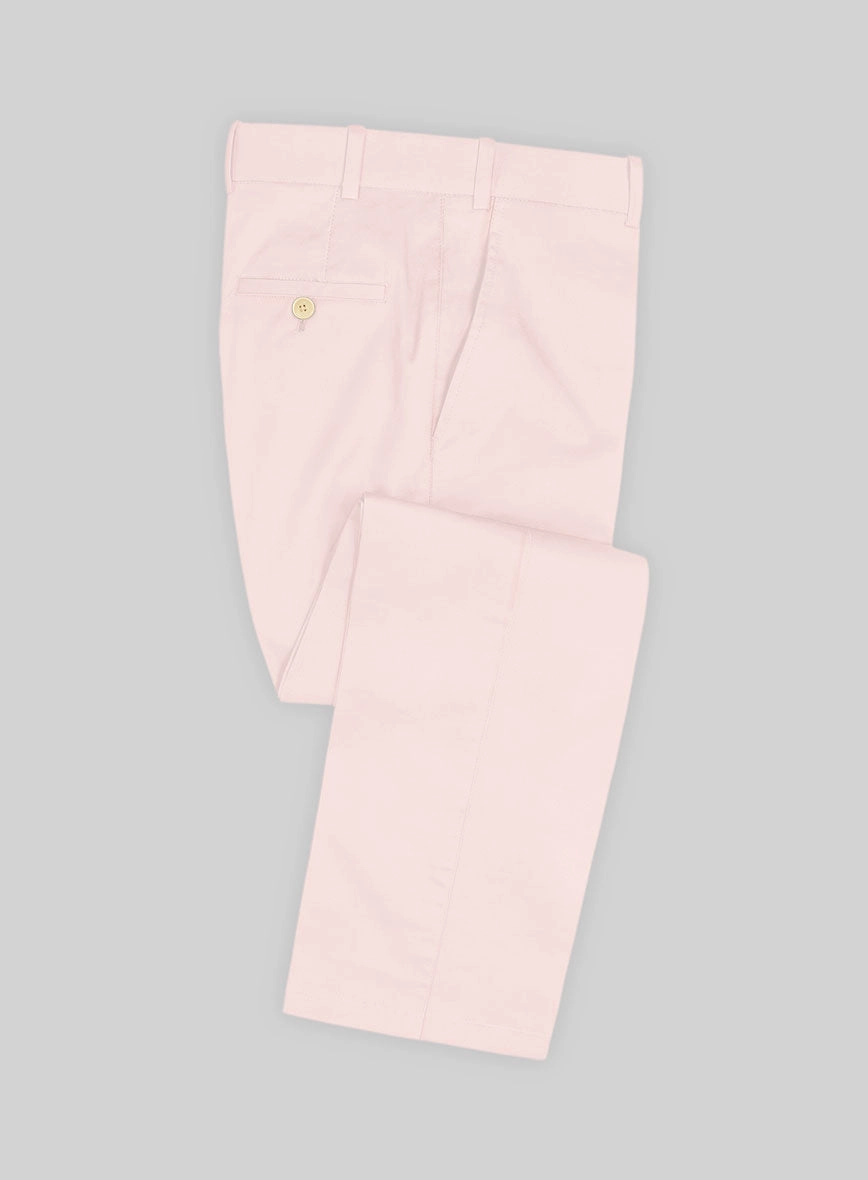 Italian Pale Pink Cotton Stretch Suit