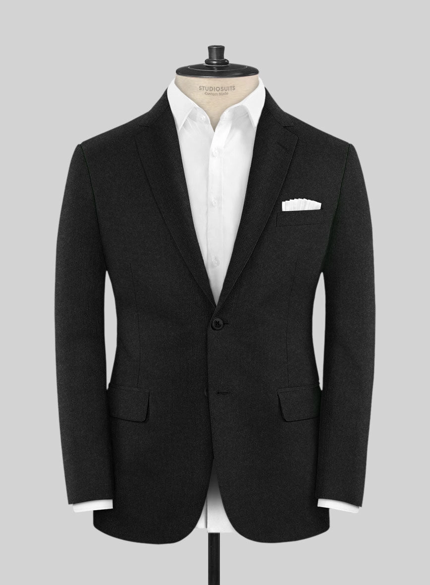 Italian Turna Black Flannel Suit