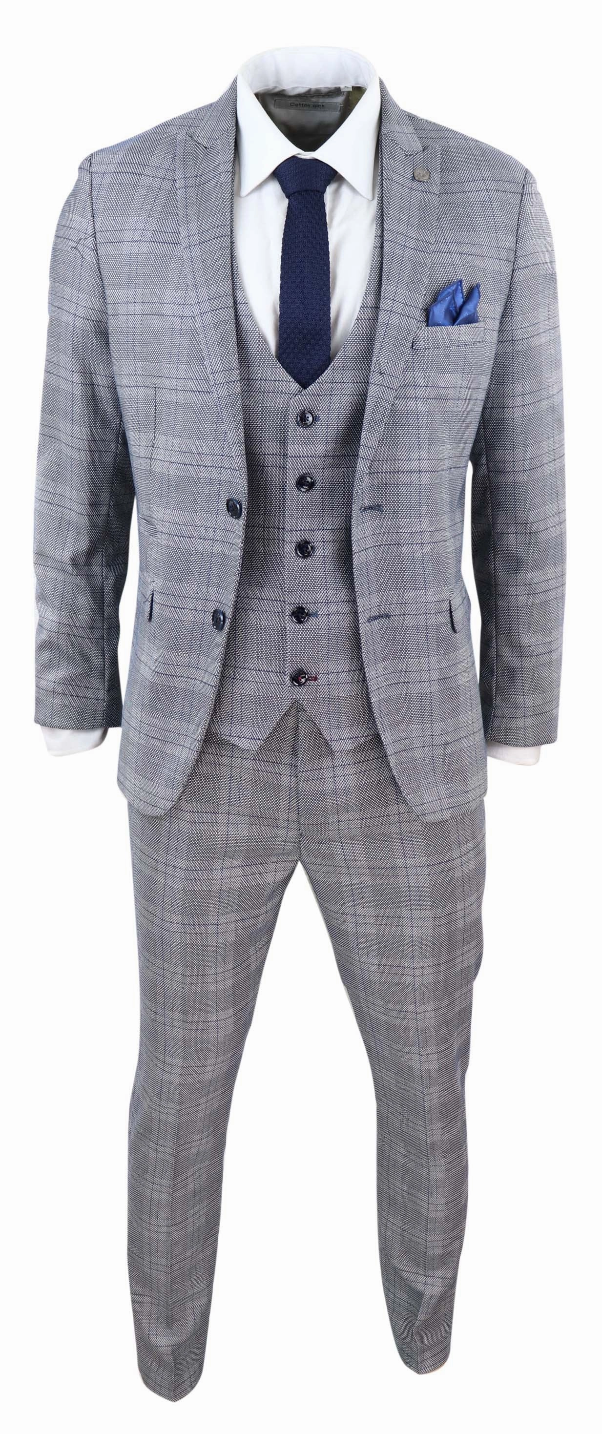 Jerry 3 Piece Check Suit