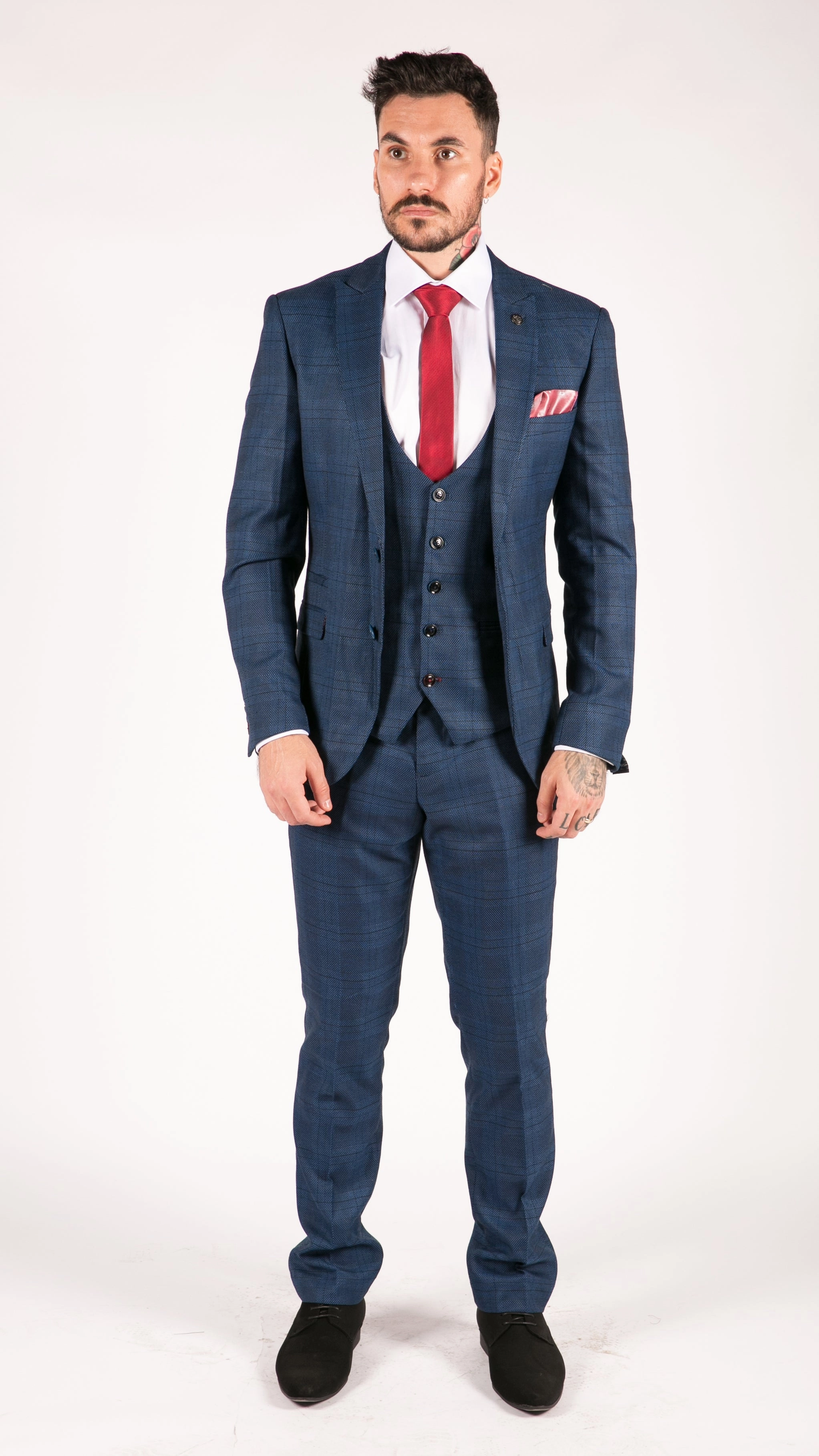 Jerry 3 Piece Check Suit