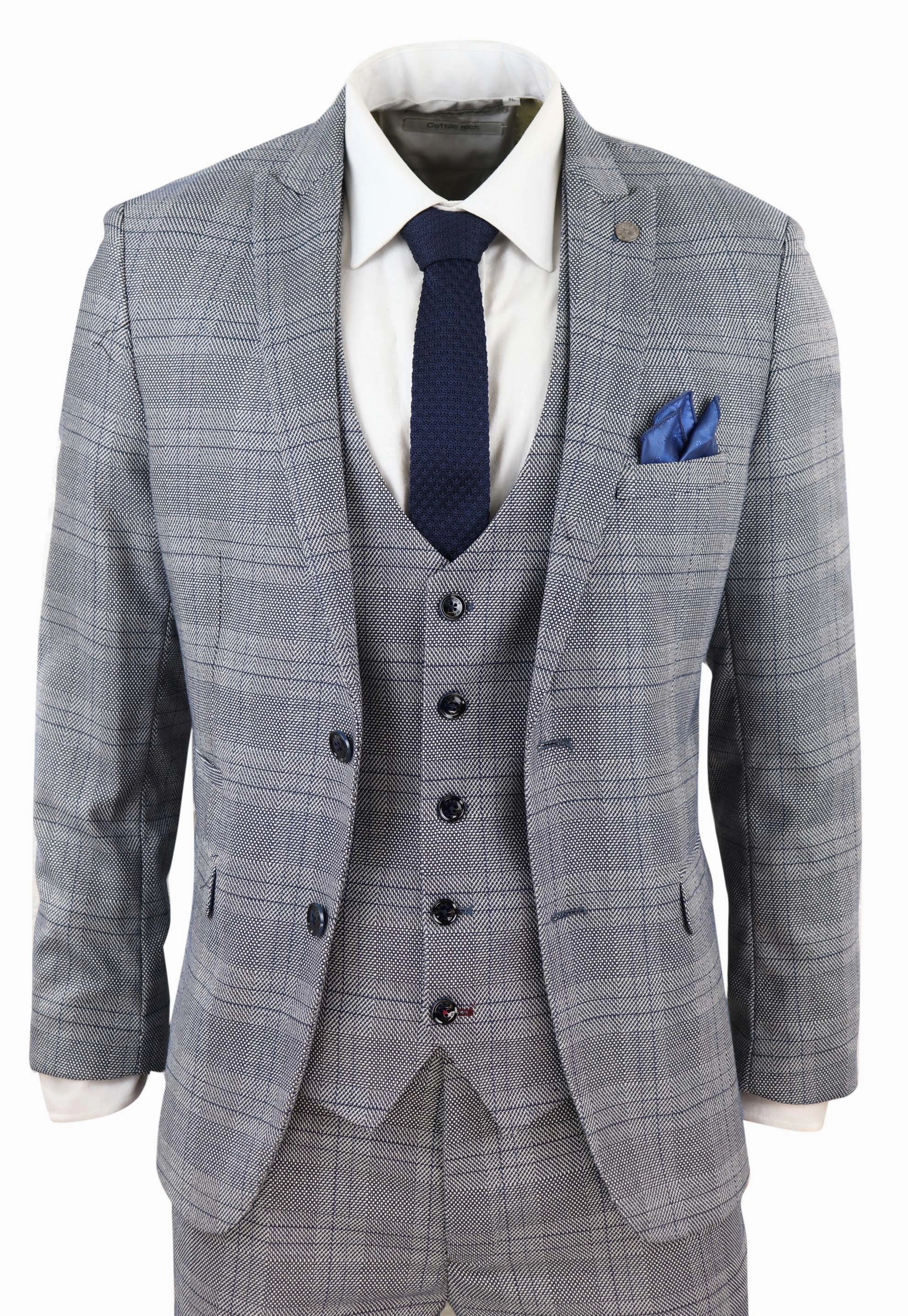 Jerry 3 Piece Check Suit