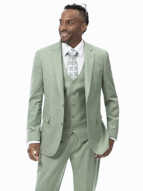 Kent & Park Moss Green Regular Fit Two Button 3 Piece Suit