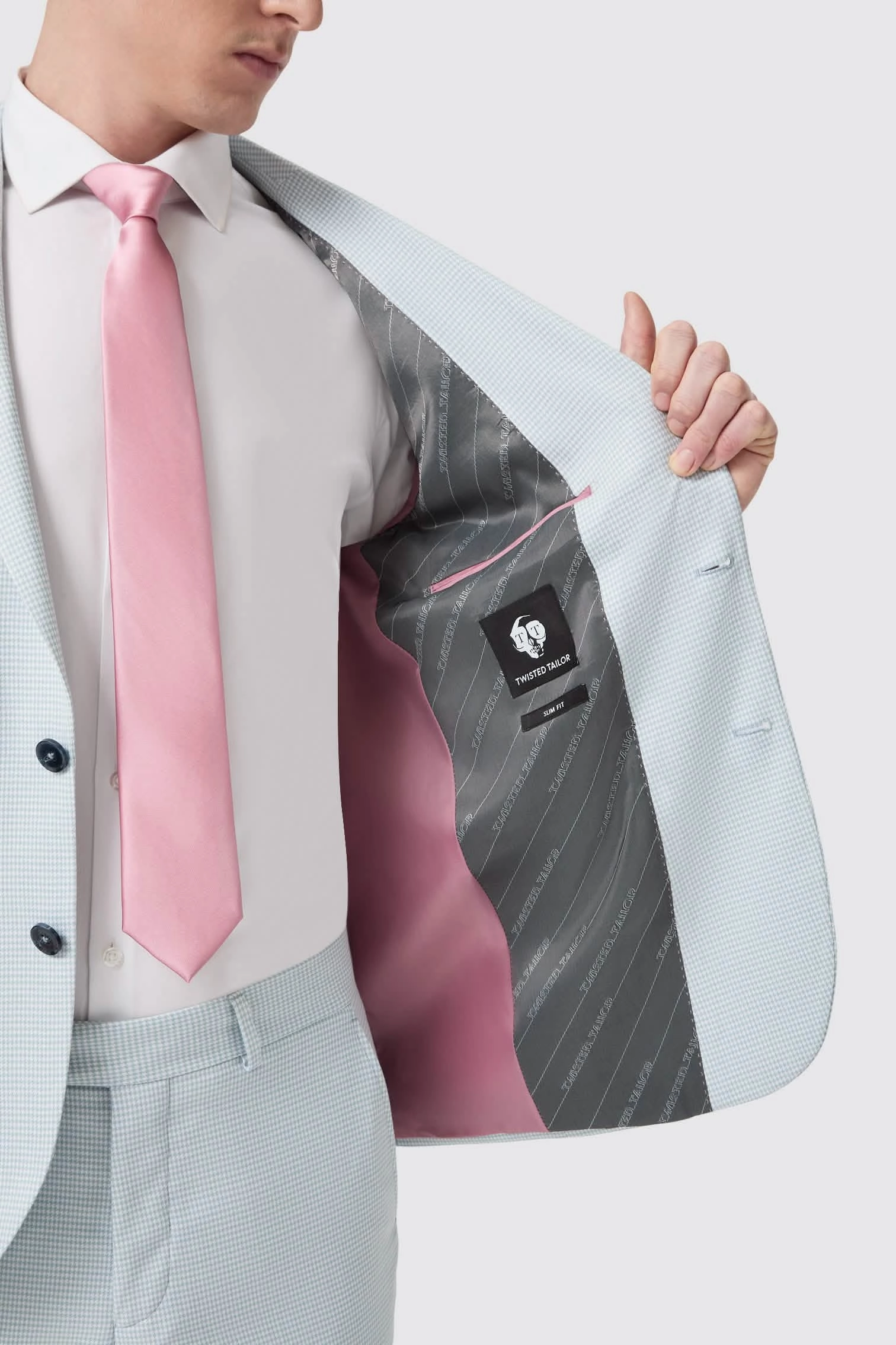 Lansdown Slim Fit Blue Puppytooth Suit