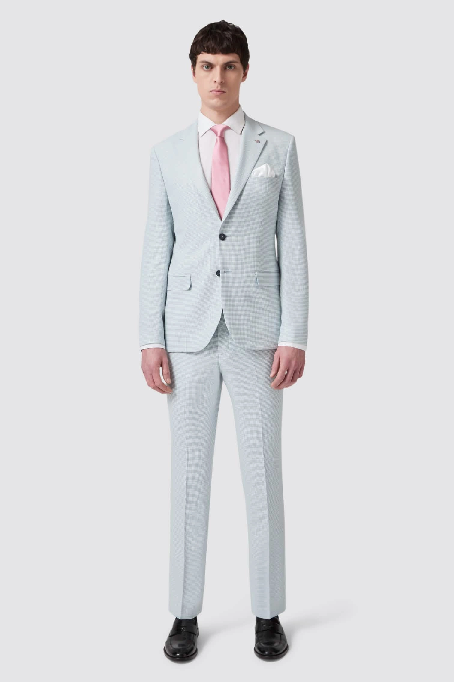 Lansdown Slim Fit Blue Puppytooth Suit