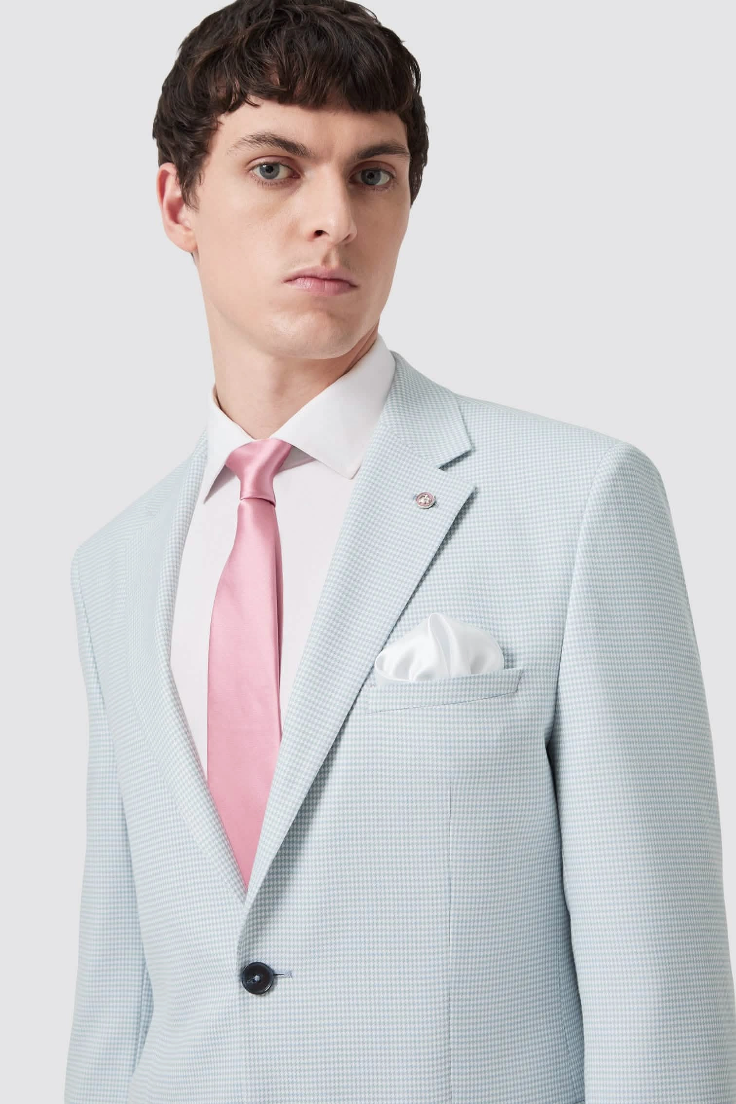 Lansdown Slim Fit Blue Puppytooth Suit