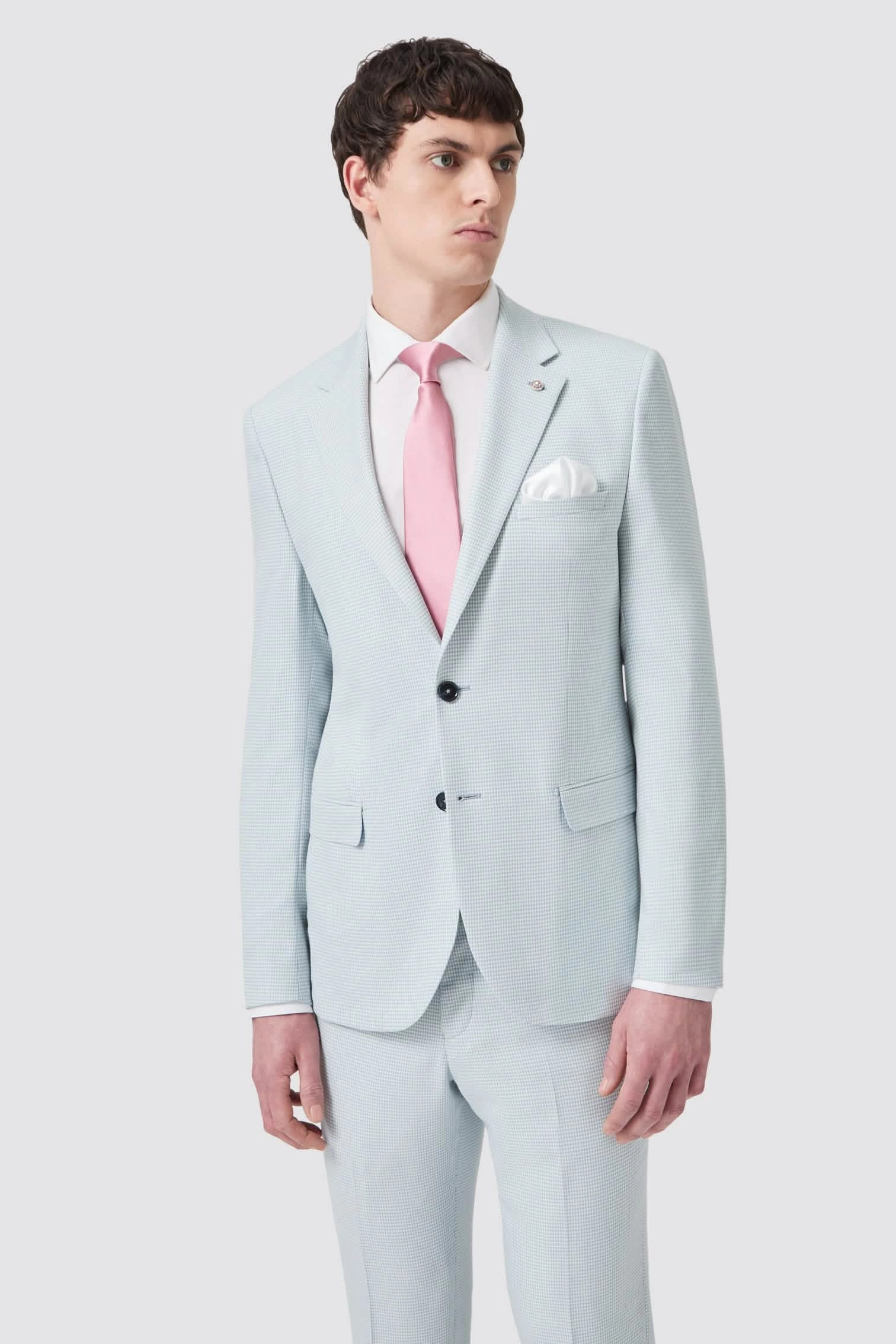 Lansdown Slim Fit Blue Puppytooth Suit