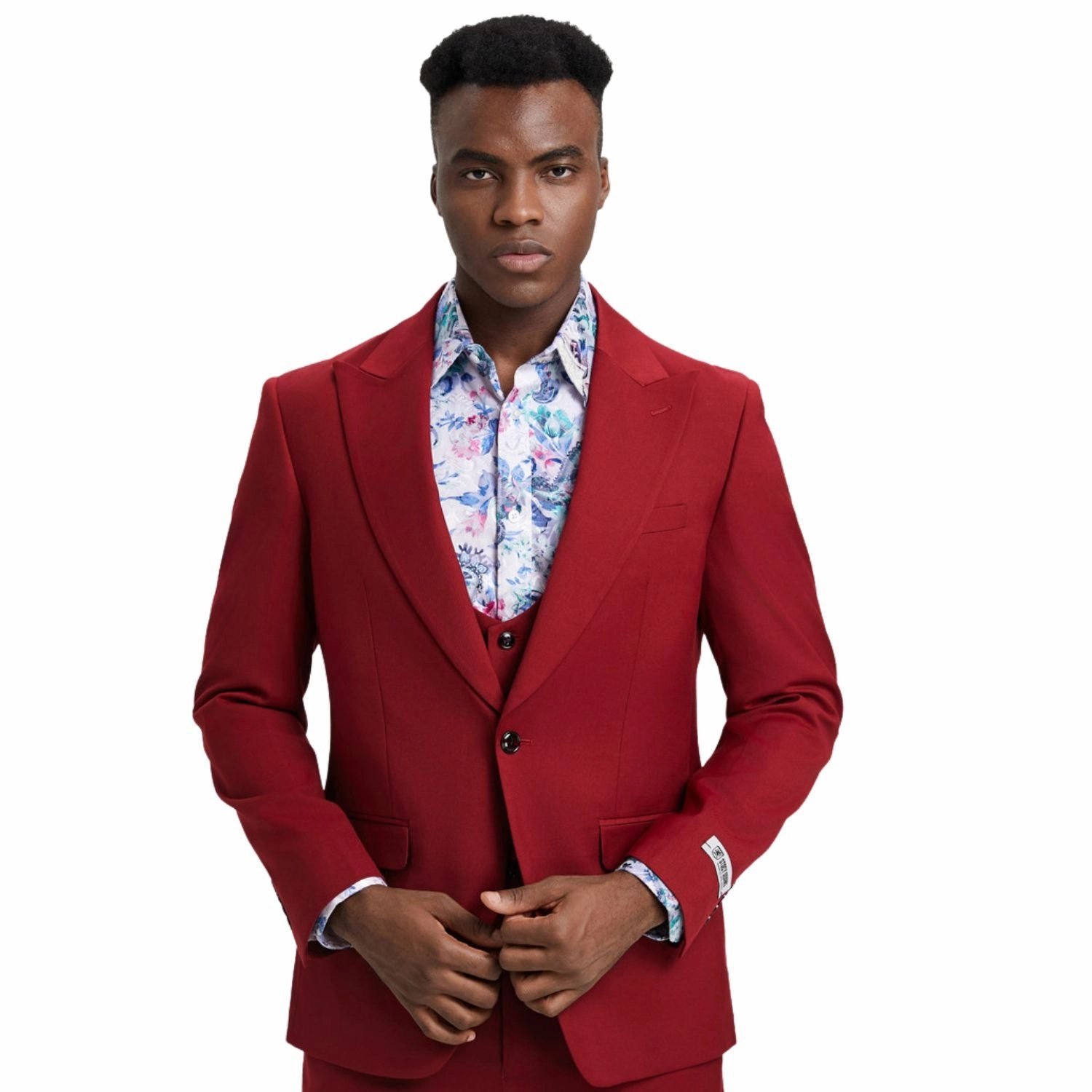 Maroonyx Collection: Stacy Adams Cherry Red 3-Piece Suit
