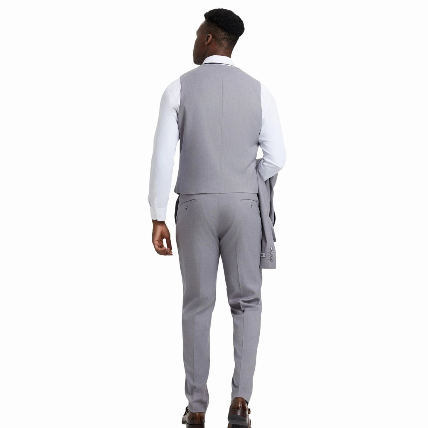 Maroonyx Collection: Stacy Adams LT Grey 3-Piece Suit