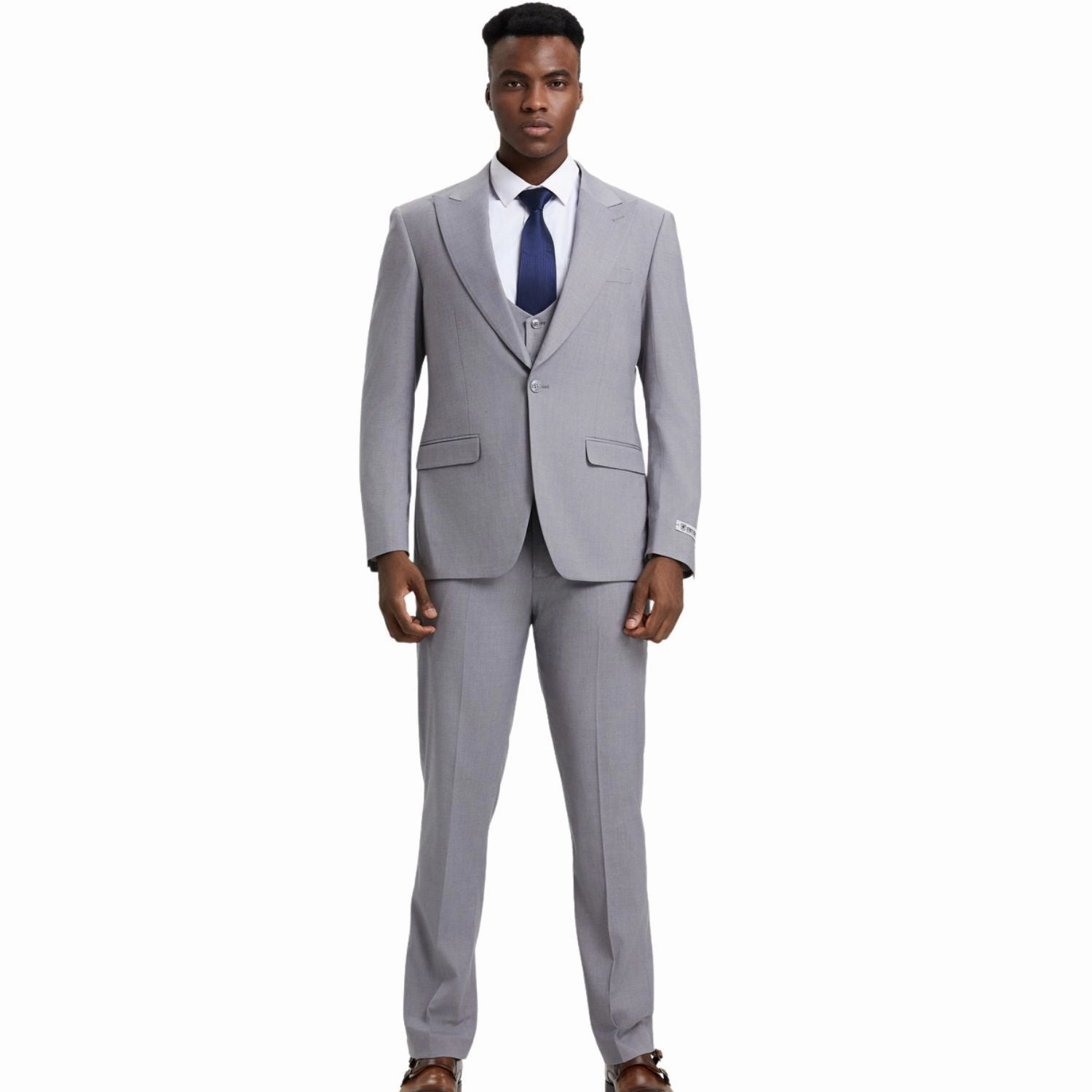 Maroonyx Collection: Stacy Adams LT Grey 3-Piece Suit