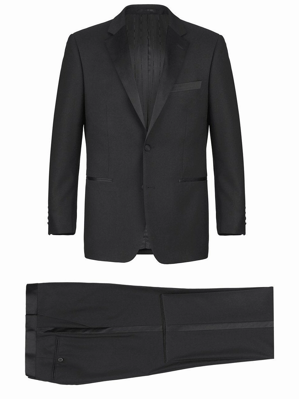 Men's Big & Tall Satin Notched Lapel 2-Piece Tuxedo Suit