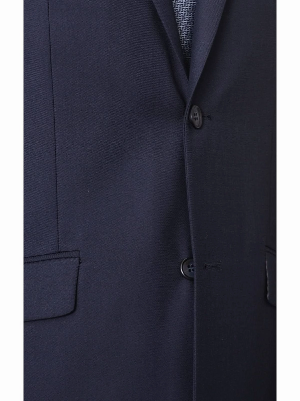 Men's Raphael Regular Fit Solid Blue Two Button 2 Piece Suit Jacket & Pants