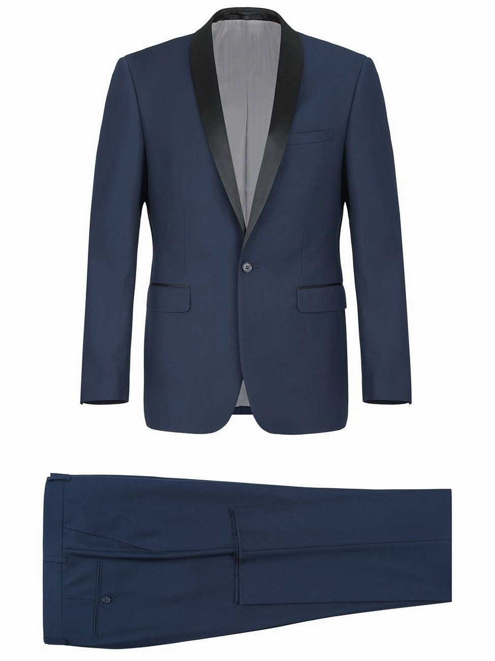 Men's Slim Fit 2-Piece Shawl Lapel Tuxedo Suit