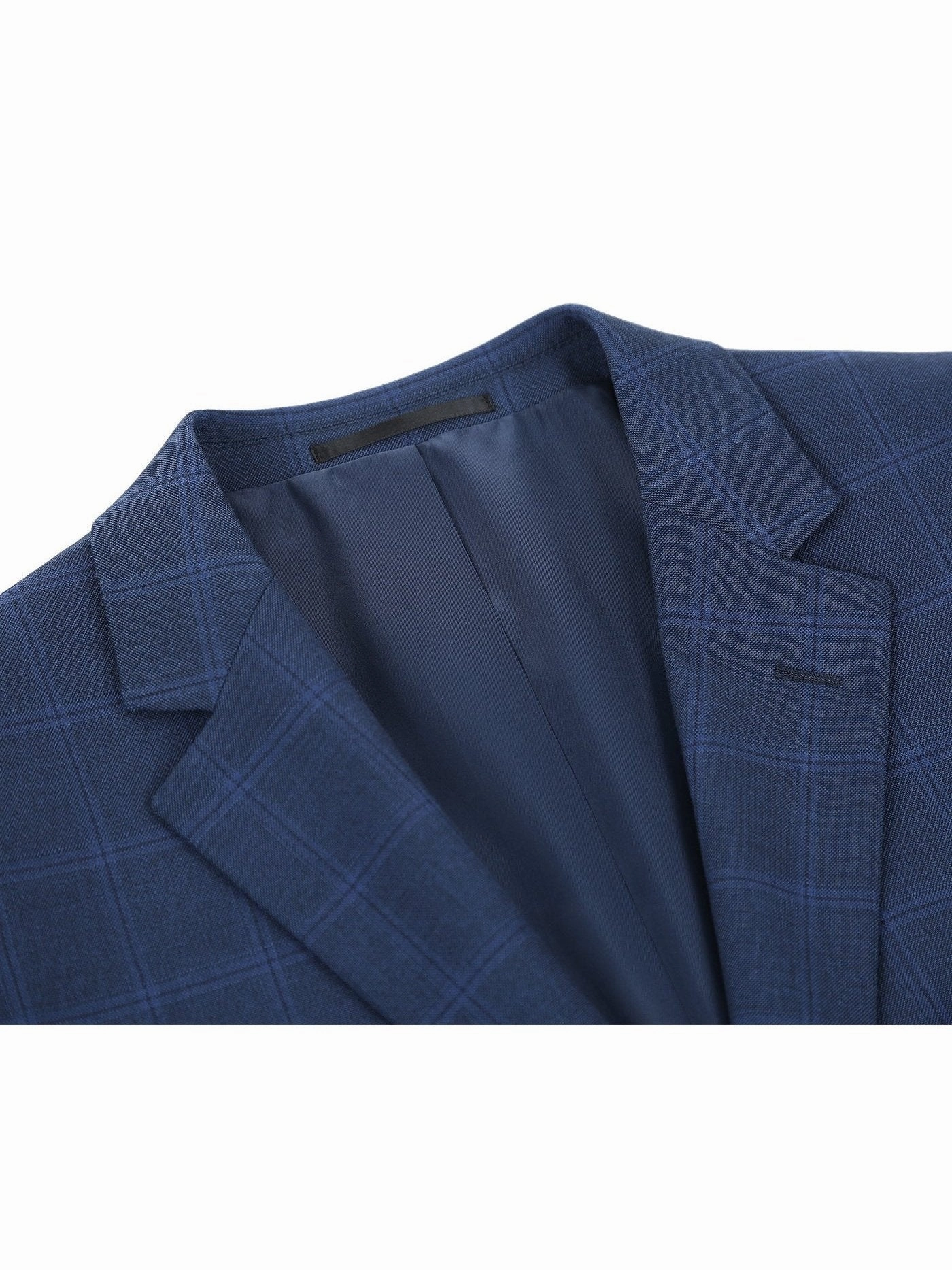 Men's Slim Fit 2-Piece Single Breasted Check Dress Suit