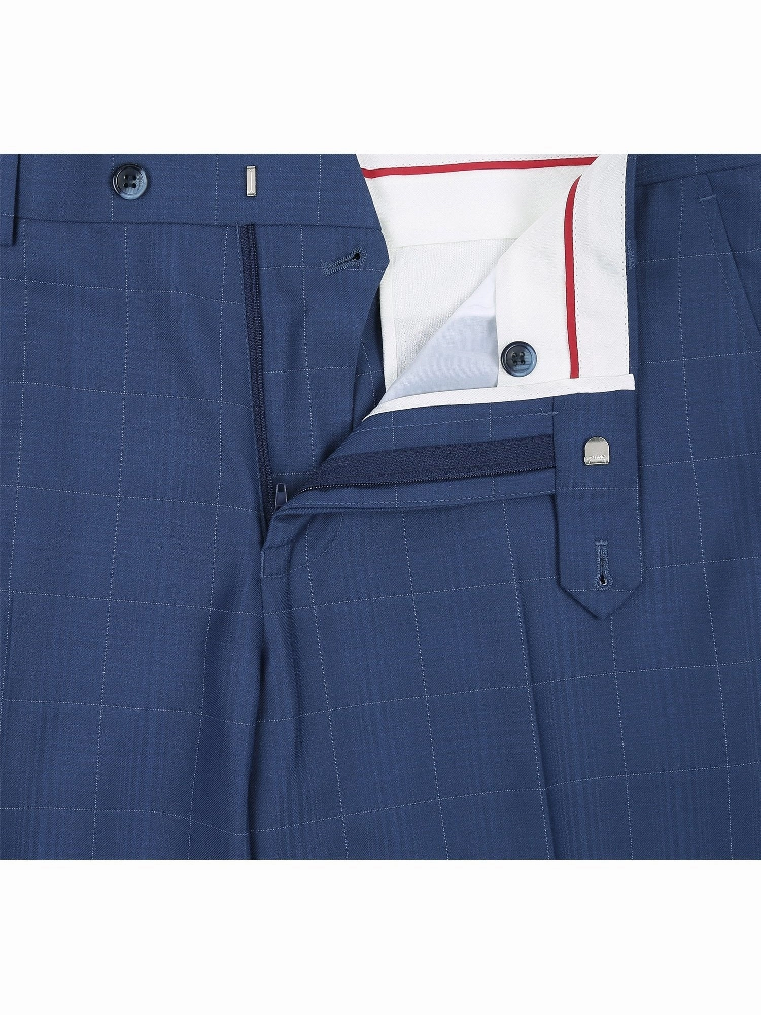 Men's Slim Fit 2-Piece Single Breasted Check Dress Suit