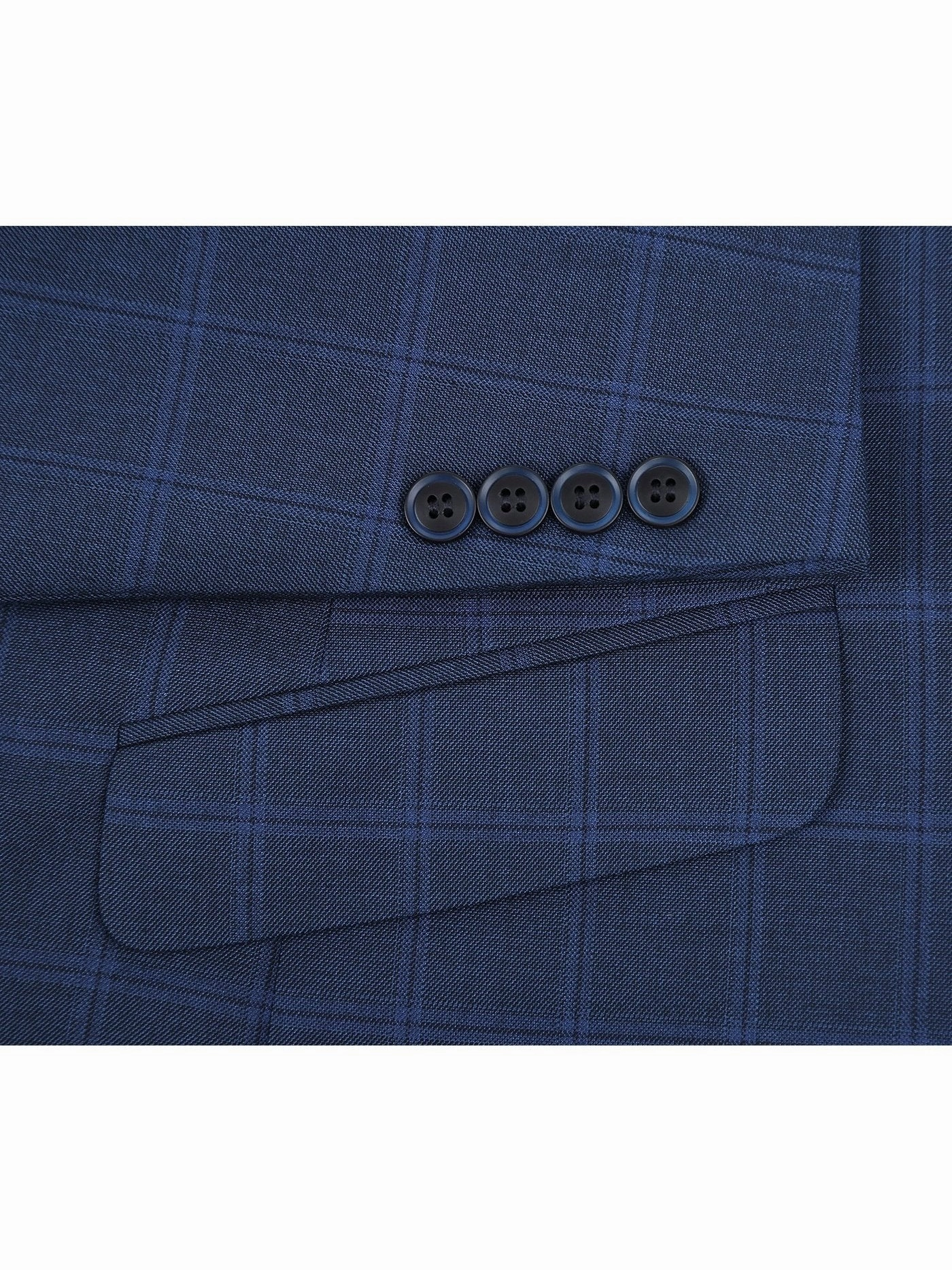Men's Slim Fit 2-Piece Single Breasted Check Dress Suit