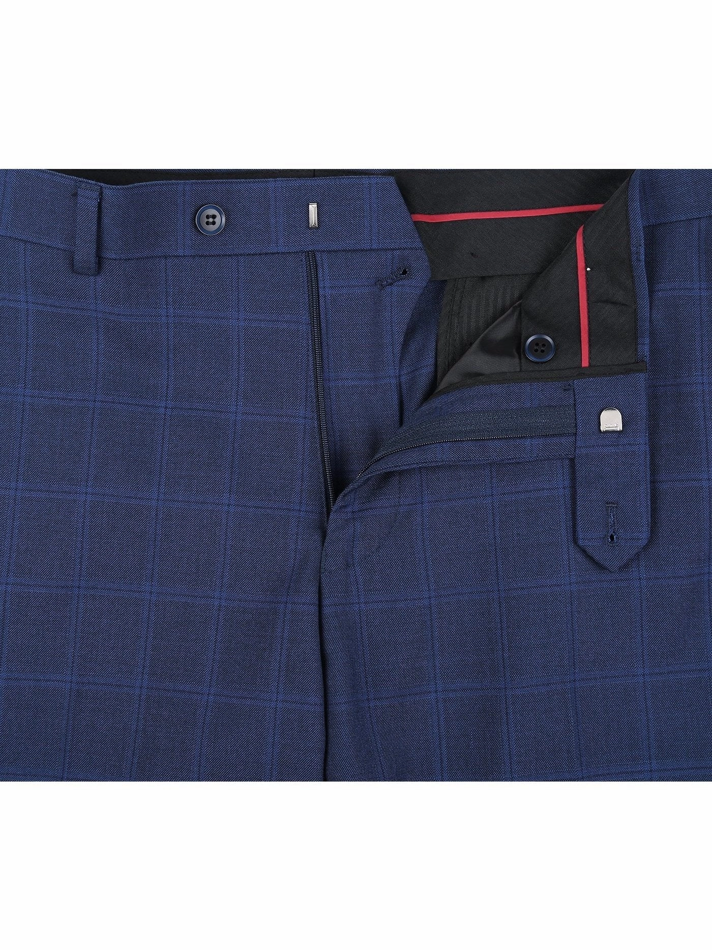 Men's Slim Fit 2-Piece Single Breasted Check Dress Suit
