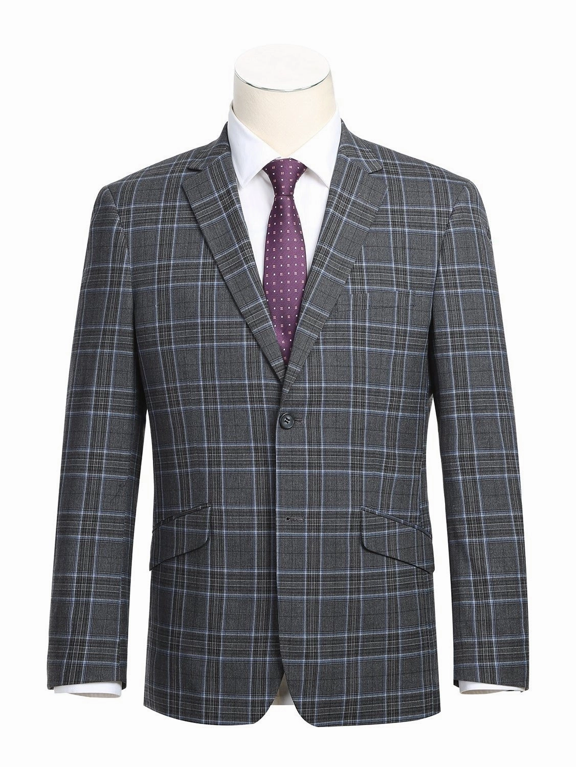 Men's Slim Fit Checked Suits