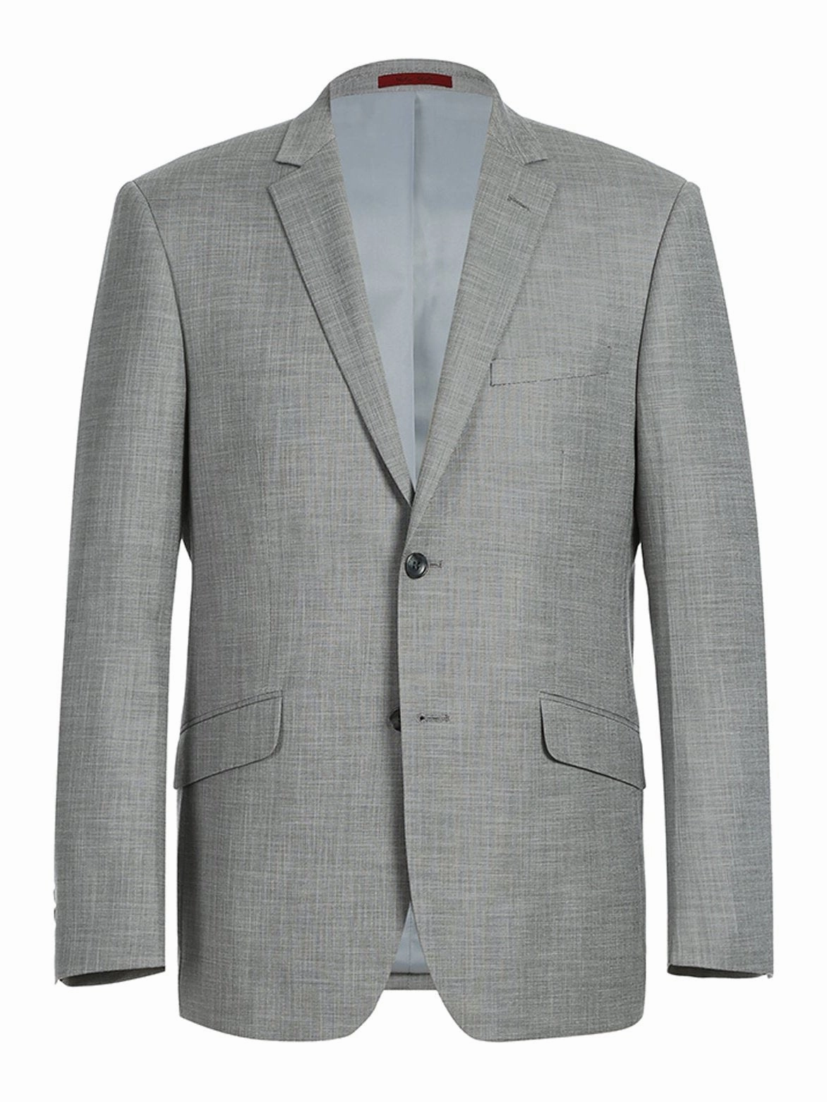 Men's Slim Fit Notch Lapels Gray Solid Suits