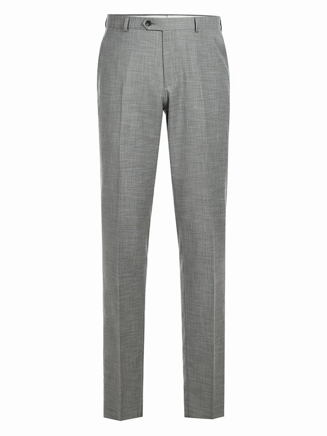 Men's Slim Fit Notch Lapels Gray Solid Suits