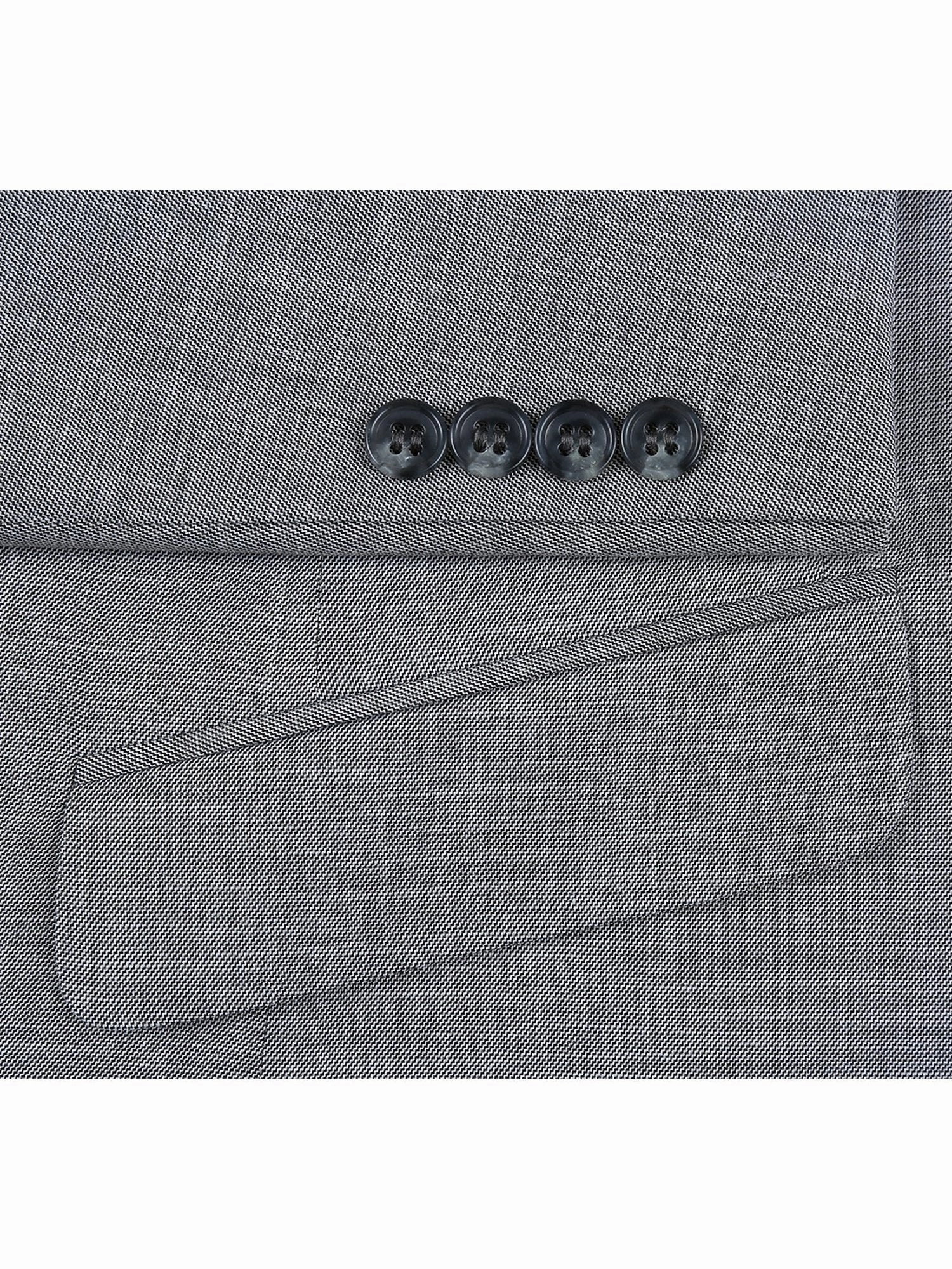 Men's Slim Fit Notch Lapels Gray Solid Suits