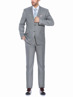 Men's Slim Fit Solid Stretch 2-Piece Suit