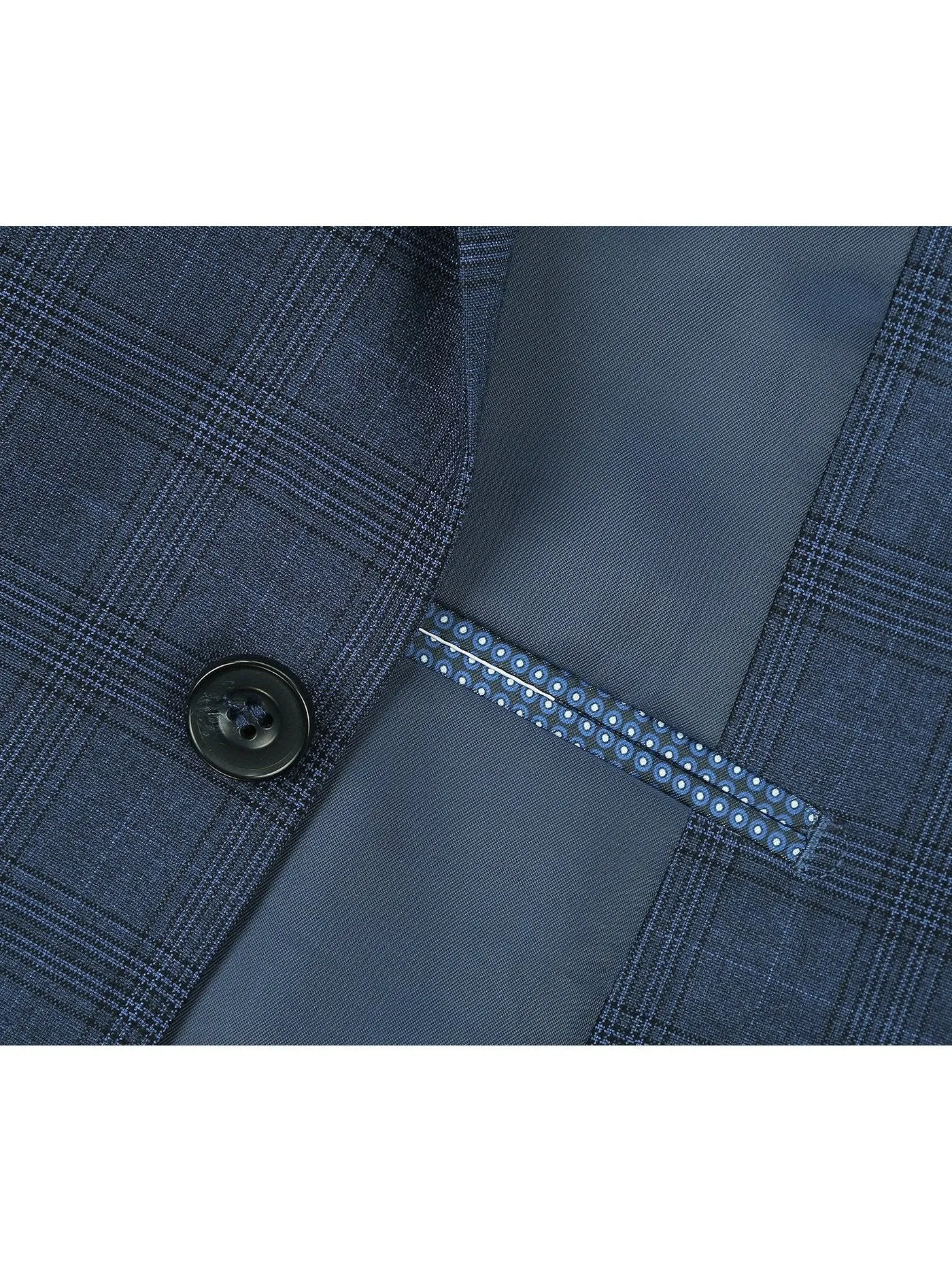 Men's 3-Piece Classic Fit Single Breasted Windowpane Suit