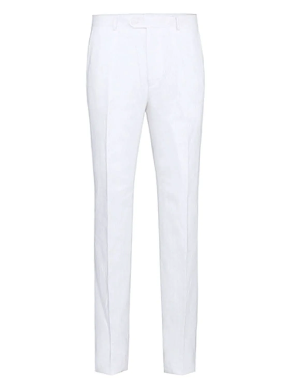 Men's Big & Tall Notch Lapels White Solid Linen Suits