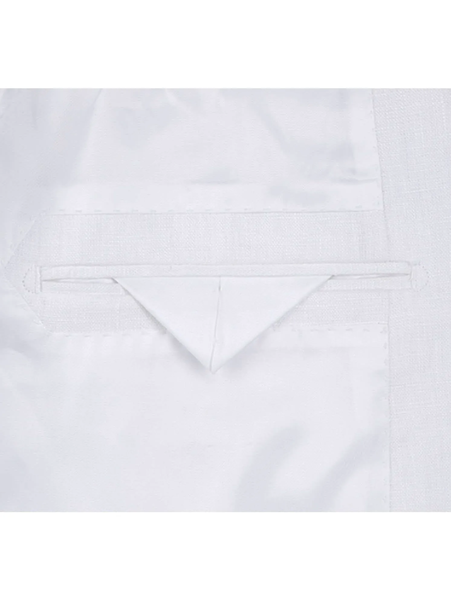 Men's Big & Tall Notch Lapels White Solid Linen Suits