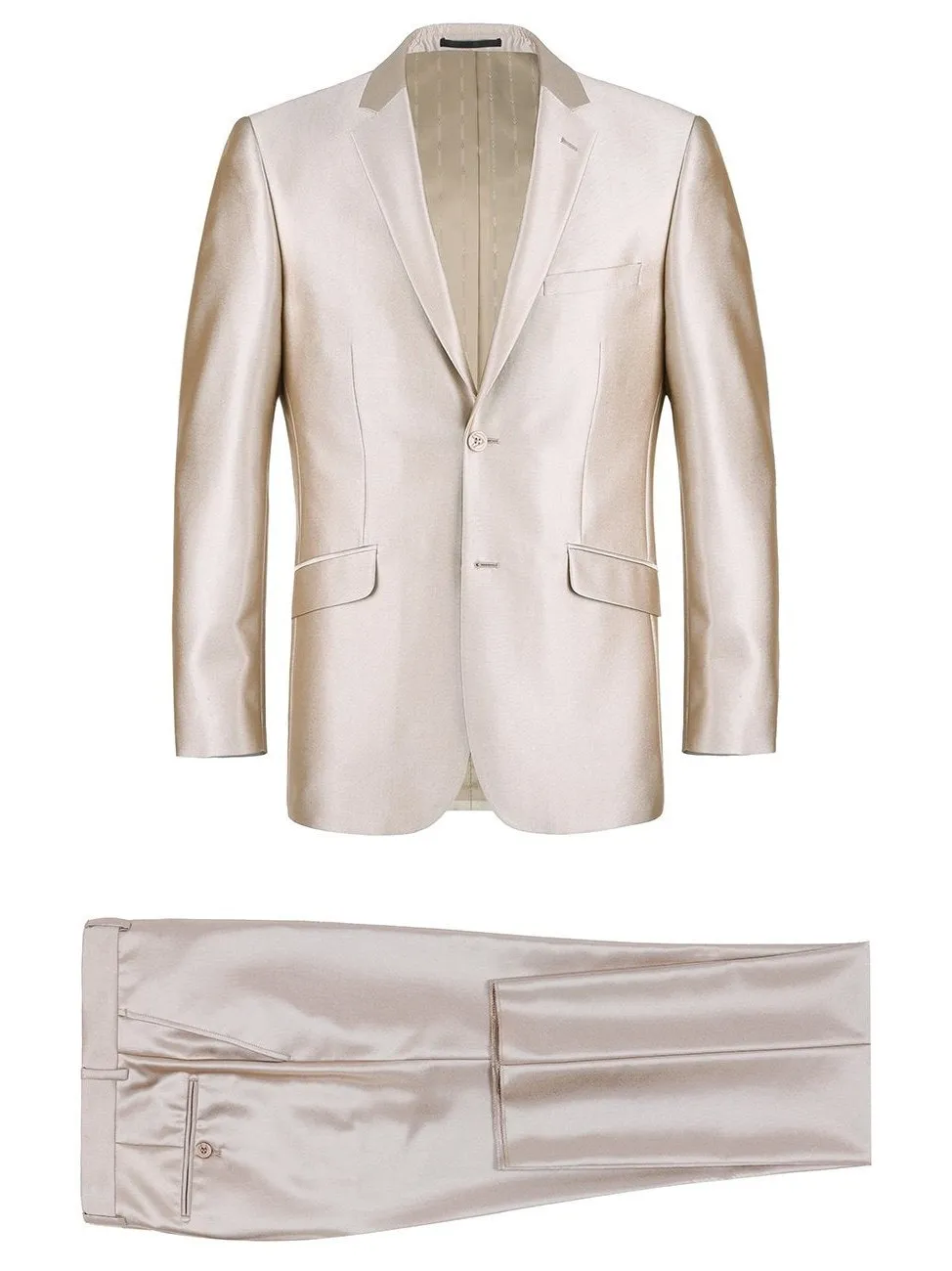 Men's Sharkskin Italian Styled Two Piece Suit
