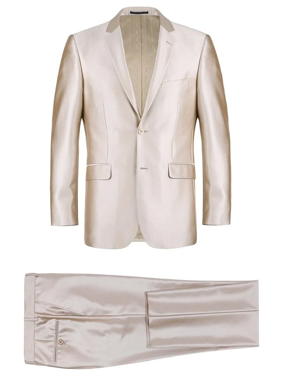 Men's Sharkskin Italian Styled Two Piece Suit