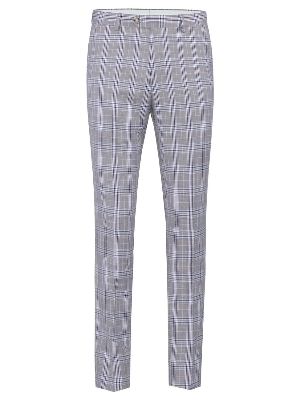 Men's Slim Fit 2-Piece Single Breasted Check Dress Suit