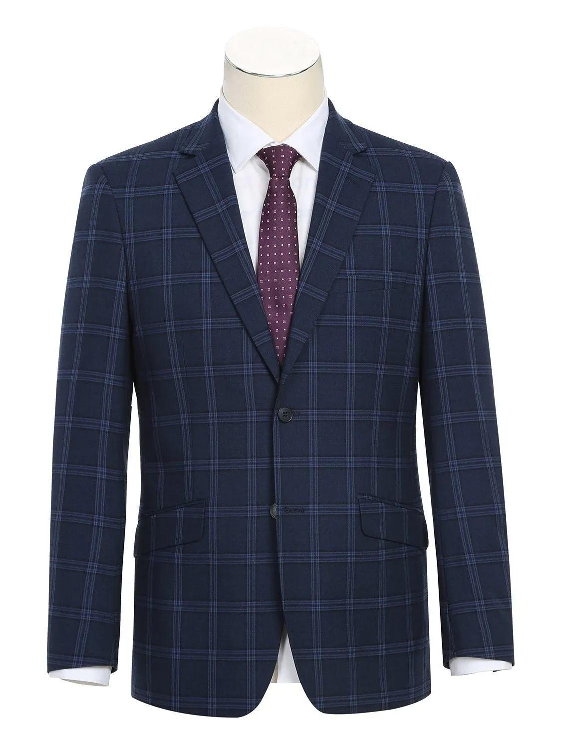 Men's Slim Fit Checked Suits