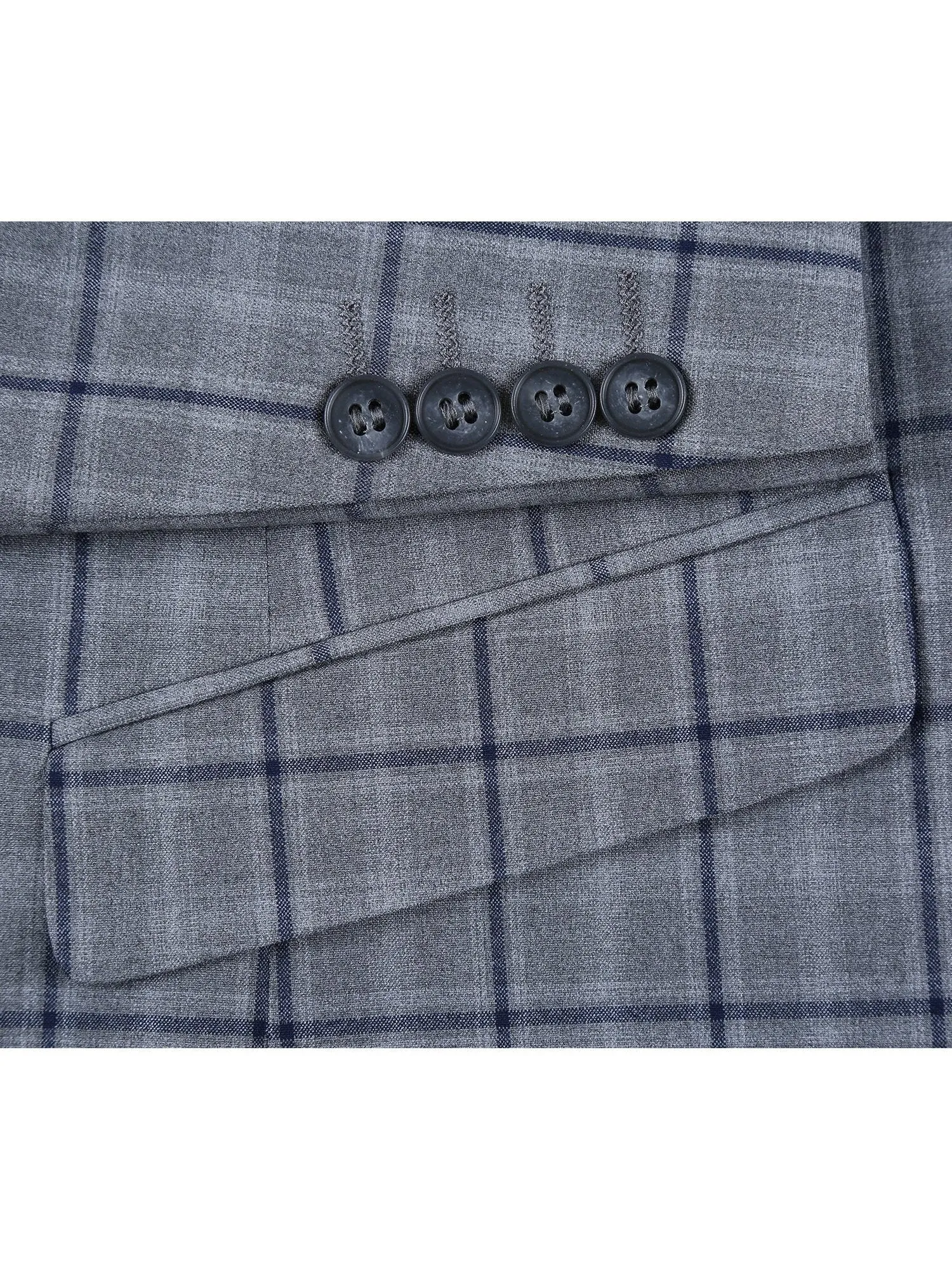 Men's Slim Fit Stretch Checked Suits