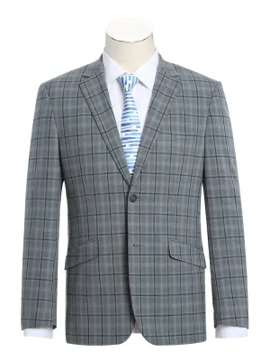 Men's Slim Fit Stretch Checked Suits