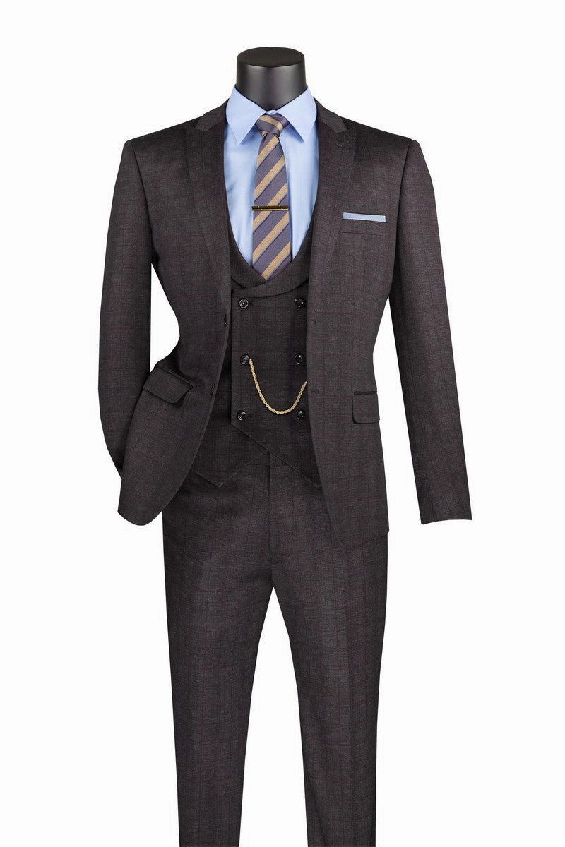 Milano Slim Fit 3 pcs Vested Suits for Men Super Stretch Fabric