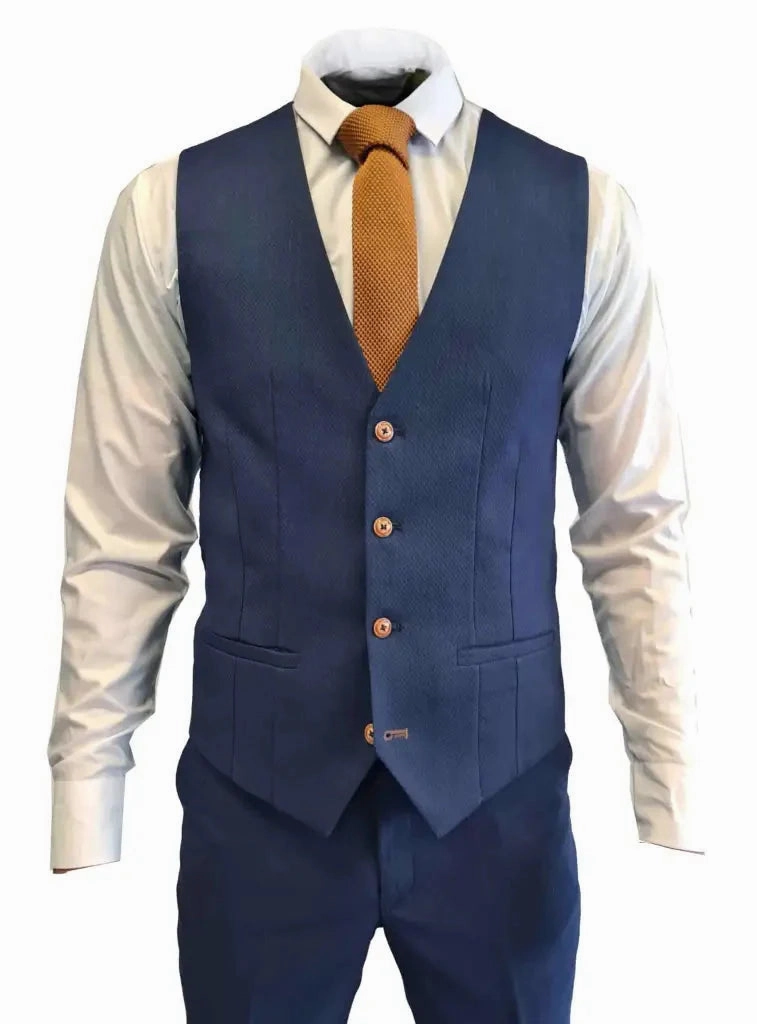 Navy Blue Suit - Max Royal Blue 3-Piece Suit