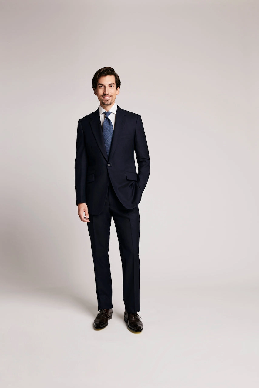 Navy Wool Twill Suit