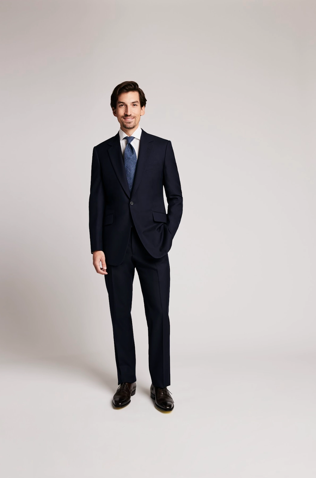 Navy Wool Twill Suit