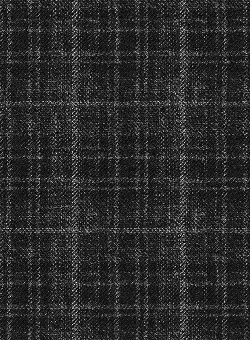 Noble Nicolas Black Wool Silk Linen Suit