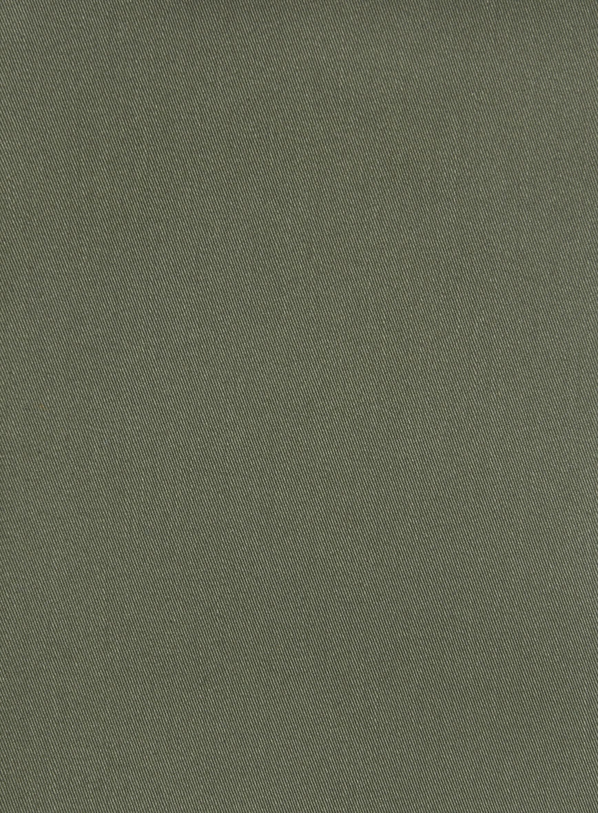 Olive Green Napoli Stretch Light Weight Cotton Suit
