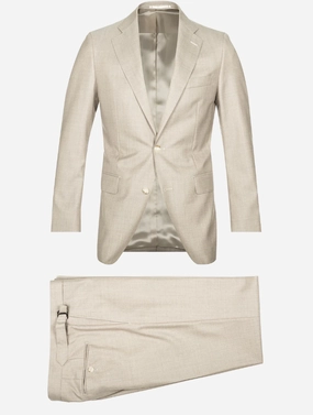 Plain 2 Piece Suit Taupe