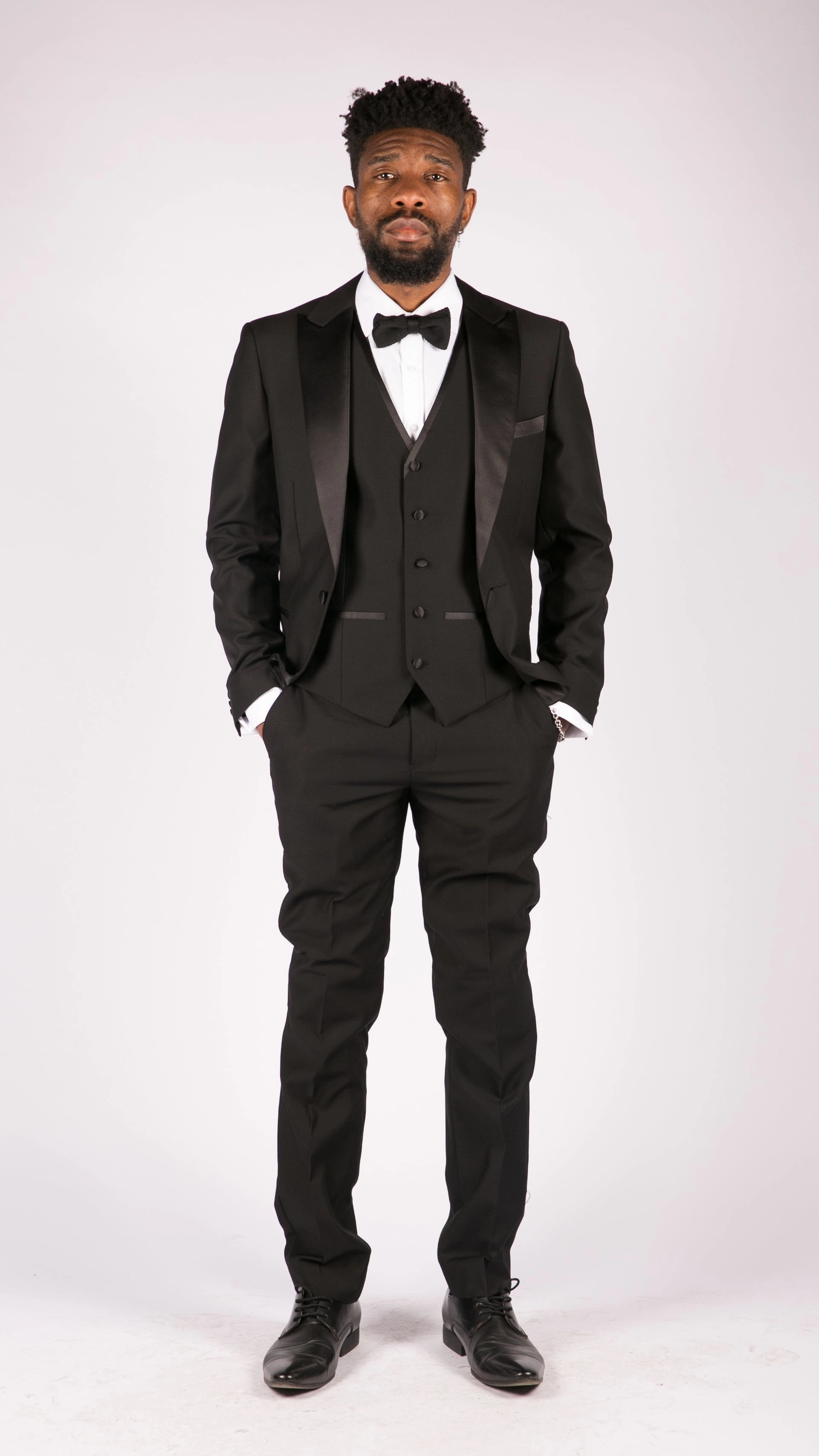 Regent 3 Piece Black Classic Tuxedo Suit