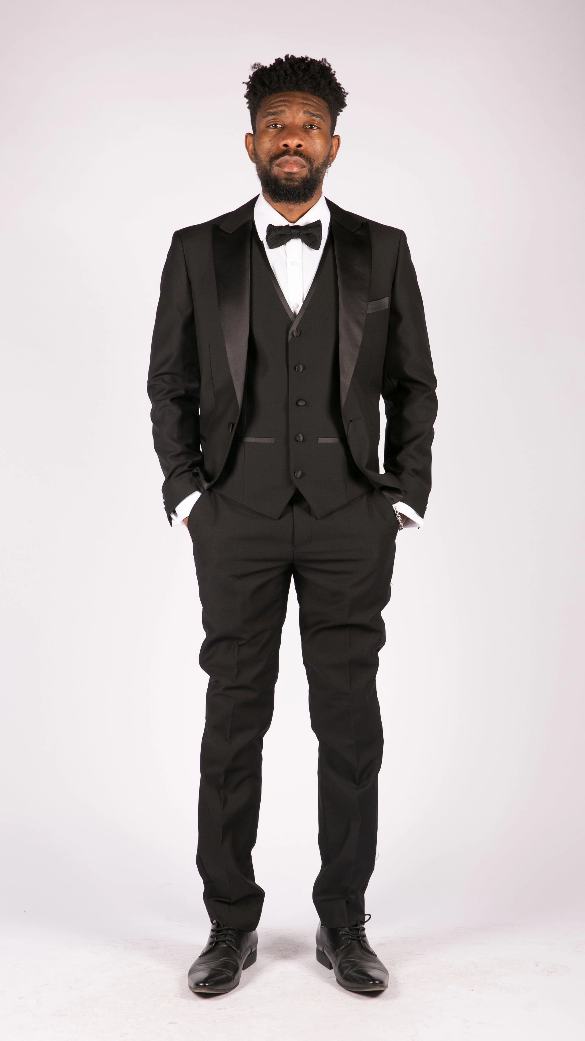 Regent 3 Piece Black Classic Tuxedo Suit