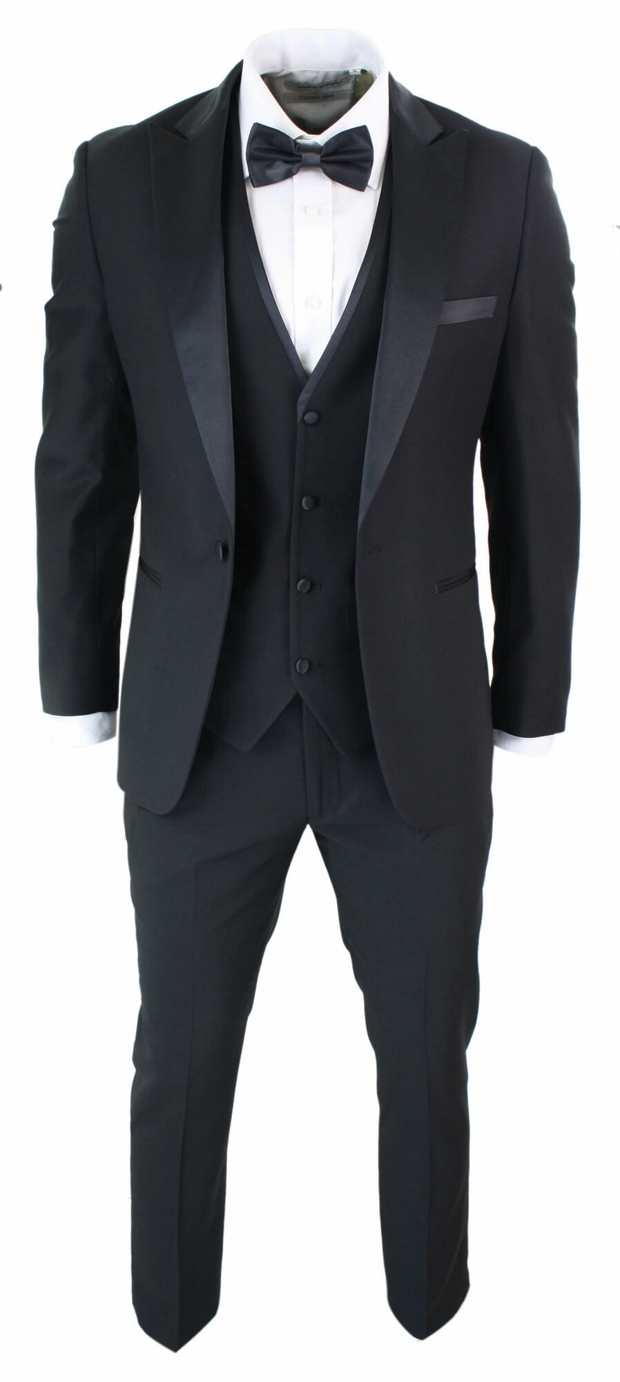 Regent 3 Piece Black Classic Tuxedo Suit