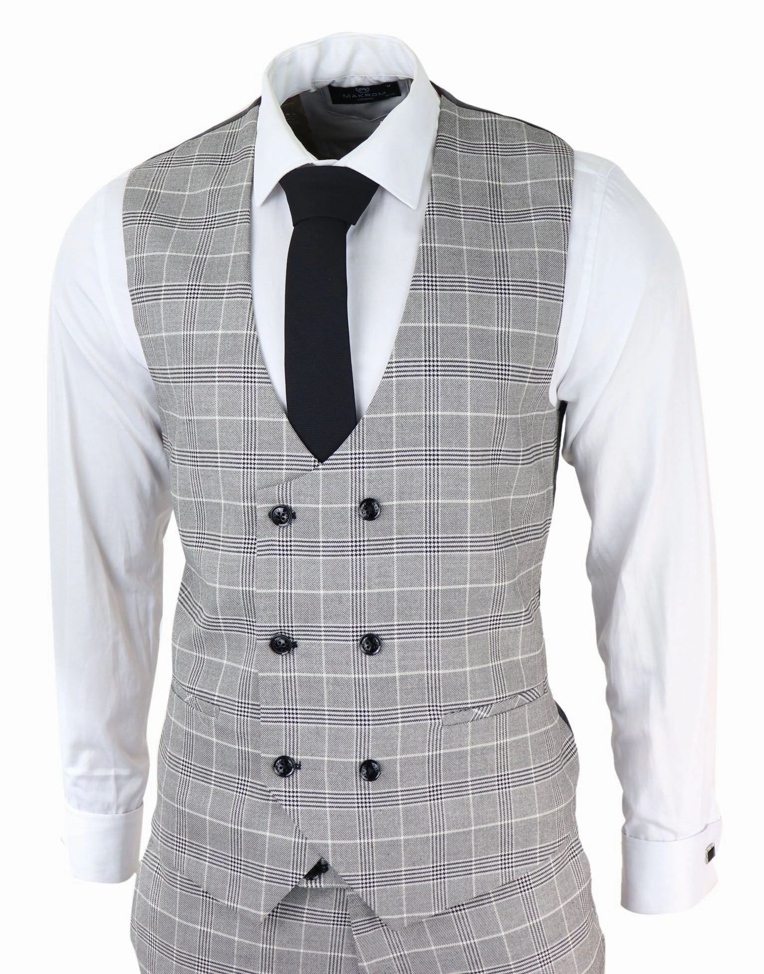 Ross Grey Prince Of Wales Check Suit Wedding
